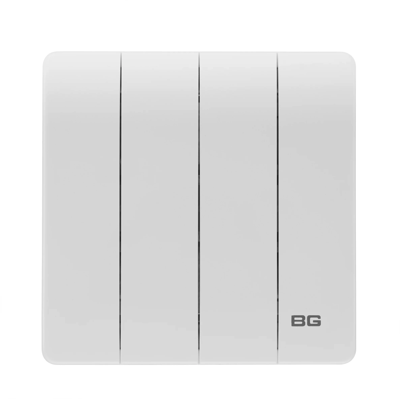 British General BG Neo Slimline EDGE TO EDGE 4 GANG 2 WAY Switch PCWH44E